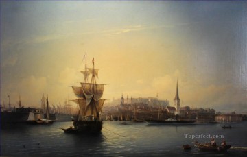 Boat Painting - Port of Tallinn Alexey Bogolyubov vessels
